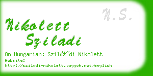 nikolett sziladi business card